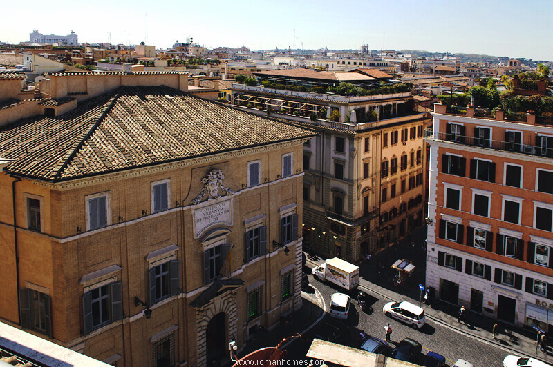 Another view of Piazza Mignanelli: the Collegio della Propaganda Fide, and Rome's centre